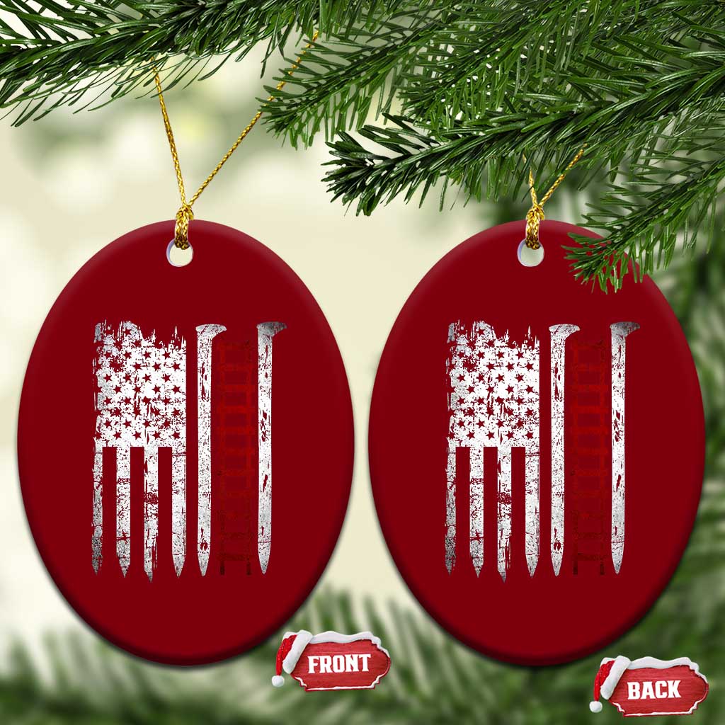 American Flag Railroad Ceramic Ornament Railway Workers Track Spike Graphic TS10 Print Your Wear