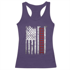 American Flag Railroad Racerback Tank Top Railway Workers Track Spike Graphic TS10 Purple Print Your Wear