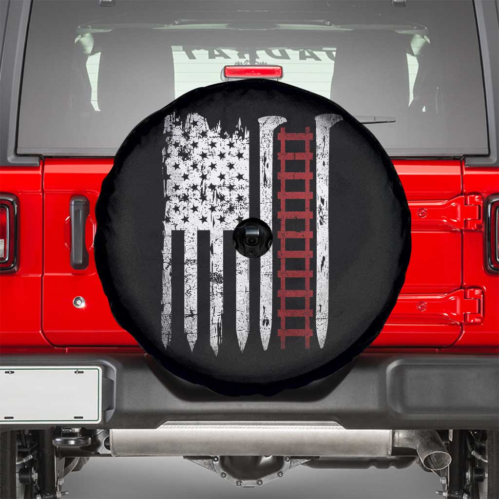 American Flag Railroad Spare Tire Cover Railway Workers Track Spike Graphic TS10 Black Print Your Wear
