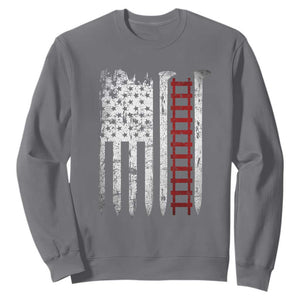 American Flag Railroad Sweatshirt Railway Workers Track Spike Graphic TS10 Charcoal Print Your Wear