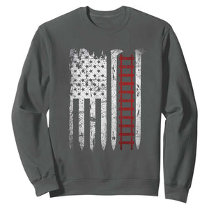 American Flag Railroad Sweatshirt Railway Workers Track Spike Graphic TS10 Dark Heather Print Your Wear