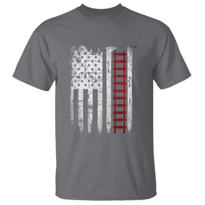 American Flag Railroad T Shirt Railway Workers Track Spike Graphic TS10 Charcoal Print Your Wear