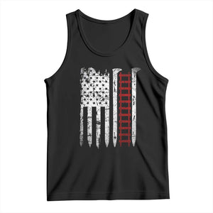 American Flag Railroad Tank Top Railway Workers Track Spike Graphic TS10 Black Print Your Wear