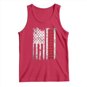 American Flag Railroad Tank Top Railway Workers Track Spike Graphic TS10 Red Print Your Wear