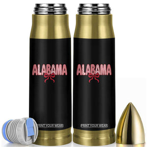 Alabama Coquette Bow Gingham Game Day Spirit Graphic Bullet Tumbler