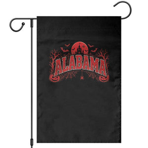 Alabama Spooky Castle Red Moon Halloween Graphic Garden Flag