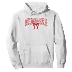 Nebraska Floral Varsity Hoodie Red Bow Coquette Aesthetic State Pride Graphic
