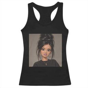 Funny Side Eye Doll Racerback Tank Top Stank Face Doll Girl Funny Meme