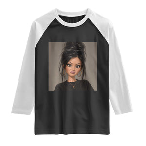 Funny Side Eye Doll Raglan Shirt Stank Face Doll Girl Funny Meme
