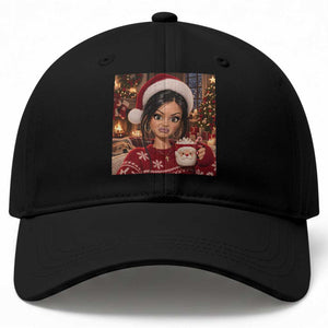 Funny Christmas Stank Face Doll Meme Baseball Cap Sarcastic Cocoa Girl Side Eye Aesthetic