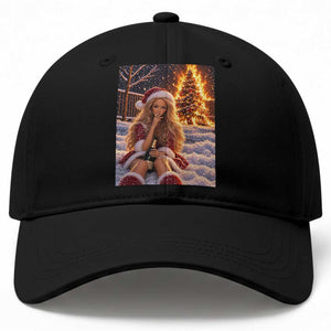 Funny Christmas Tree Burning Doll Meme Baseball Cap Unhinged Holiday Season Retro Graphic