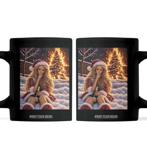 Funny Christmas Tree Burning Doll Meme Coffee Mug Unhinged Holiday Season Retro Graphic