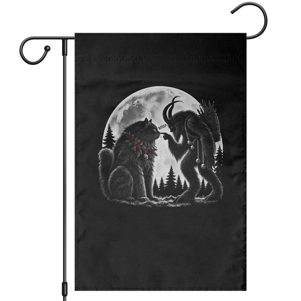 Funny Christmas Krampus Boop Yule Cat Meme Garden Flag Vintage Gothic Creepmas Folklore Moon Aesthetic