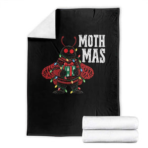 Merry Mothmas Cute Mothman Christmas Throw Blanket