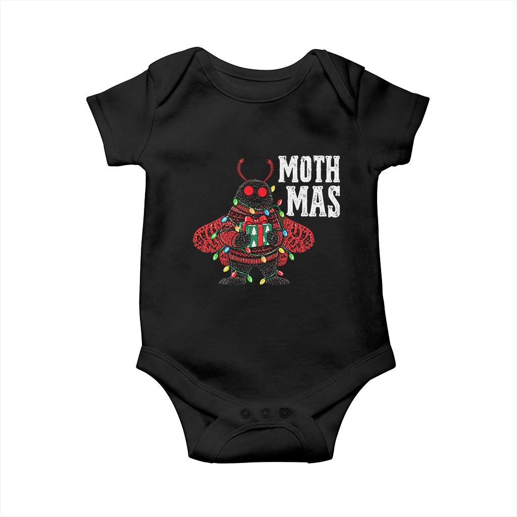 Merry Mothmas Cute Mothman Christmas Baby Onesie