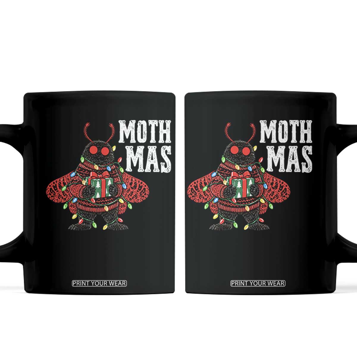 Merry Mothmas Cute Mothman Christmas Coffee Mug