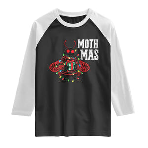 Merry Mothmas Cute Mothman Christmas Raglan Shirt