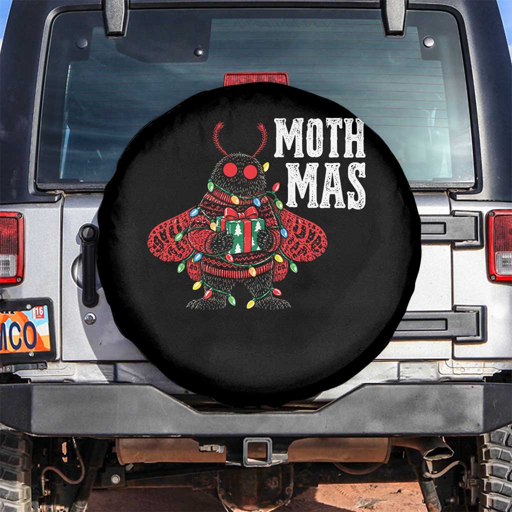 Merry Mothmas Cute Mothman Christmas Spare Tire Cover