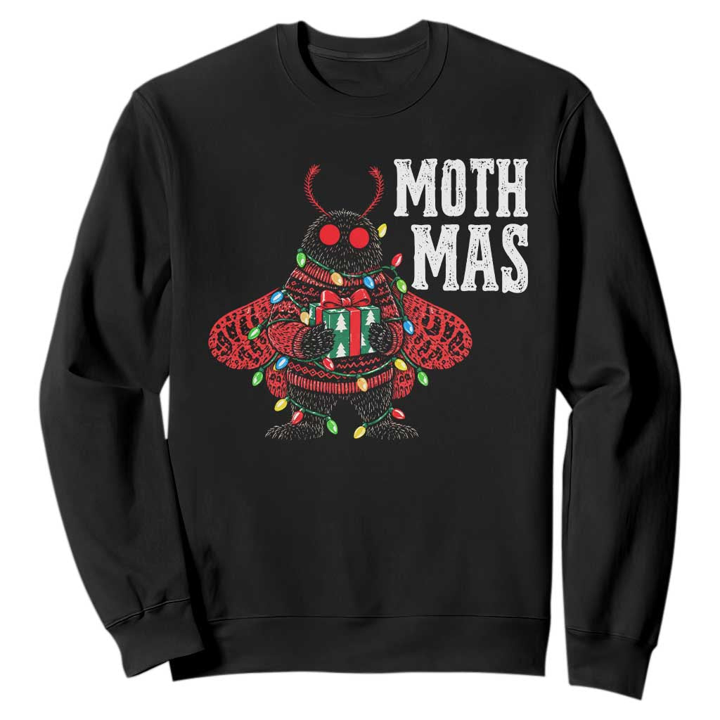Merry Mothmas Cute Mothman Christmas Sweatshirt