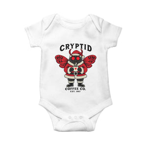 Christmas Cryptid Coffee Co Graphic Baby Onesie Cute Santa Mothman Coffee Lover