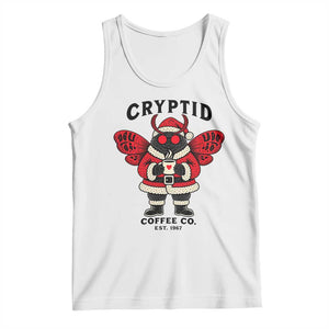 Christmas Cryptid Coffee Co Graphic Tank Top Cute Santa Mothman Coffee Lover