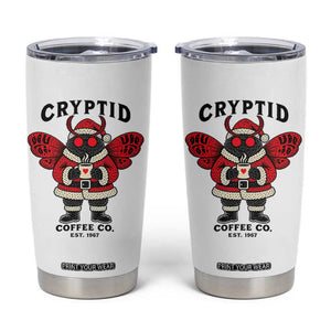 Christmas Cryptid Coffee Co Graphic Tumbler Cup Cute Santa Mothman Coffee Lover