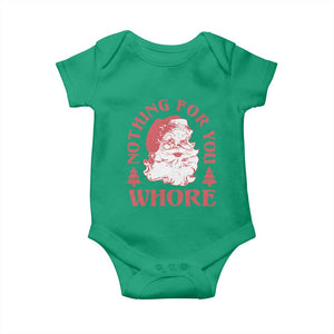 Christmas Santa Baby Onesie Vintage Nothing For You Whore Family Xmas TS10 Irish Green Print Your Wear