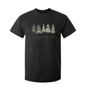 Merry and Bright Trees T Shirt For Kid Womans Holiday Coquette Tree Bow TS10 Black Print Your Wear