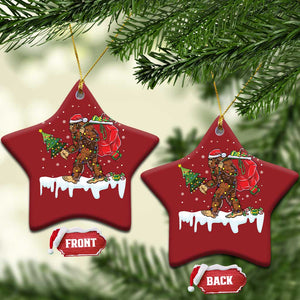 Bigfoot Christmas Tree Lights Christmas Ornament Believe Xmas Sasquatch Lovers Funny TS10 Star Red Print Your Wear