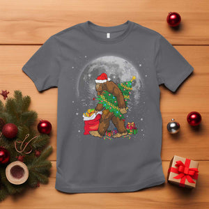 Bigfoot Christmas Tree Lights T Shirt Believe Xmas Sasquatch Lovers Ugly Gift TS10 Charcoal Print Your Wear