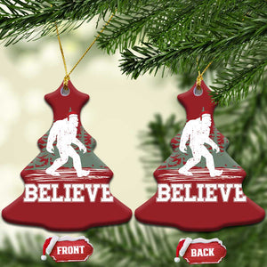 Bigfoot Xmas Christmas Ornament Funny Sasquatch Believe Lovers Gifts TS10 Christmas Tree Red Print Your Wear