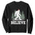 Bigfoot Christmas Sweatshirt Funny Sasquatch Believe Lovers Gifts TS10 Black Print Your Wear