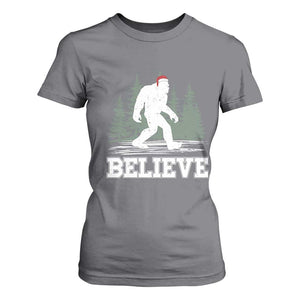 Bigfoot Christmas T Shirt For Women Funny Sasquatch Believe Lovers Gifts TS10 Charcoal Print Your Wear