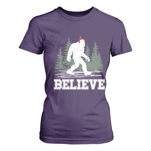 Bigfoot Christmas T Shirt For Women Funny Sasquatch Believe Lovers Gifts TS10 Purple Print Your Wear