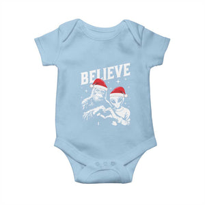 Alien And Bigfoot Christmas Baby Onesie TS10 Light Blue Print Your Wear