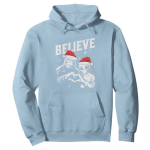 Alien And Bigfoot Christmas Hoodie TS10 Light Blue Print Your Wear