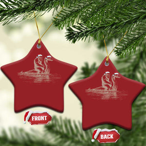 Bigfoot Christmas Ornament Funny Hilarious Loch Ness Monster Really Sasquatch Lovers TS10 Star Red Print Your Wear