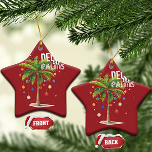 Hawaiian Christmas Christmas Ornament Deck The Palms Christmas Palm Tree Beach Family Vacation TS10 Star Red Print Your Wear