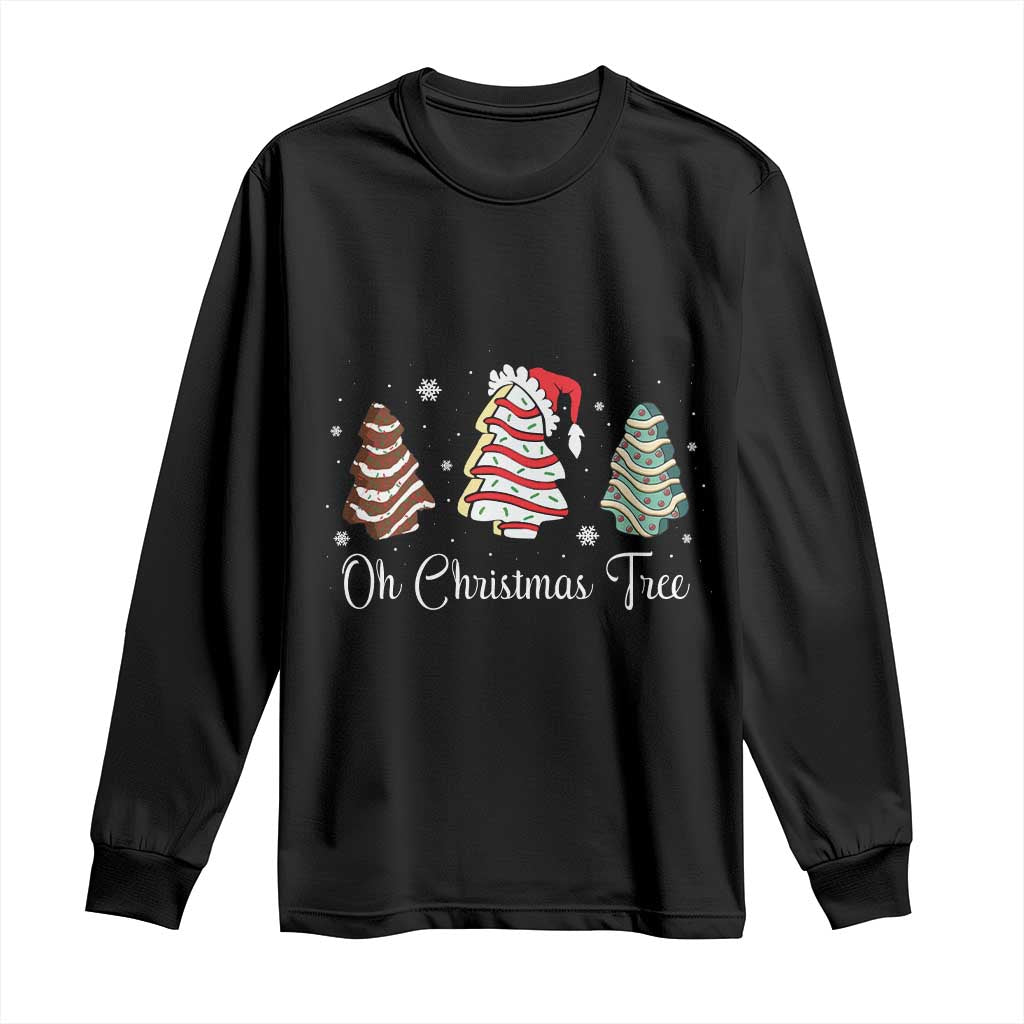 Funny Oh Christmas Tree Cakes Long Sleeve Shirt TS10 Black Print Your Wear