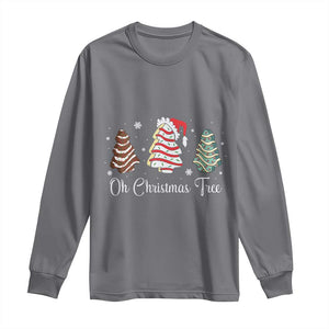 Funny Oh Christmas Tree Cakes Long Sleeve Shirt TS10 Charcoal Print Your Wear