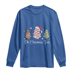 Funny Oh Christmas Tree Cakes Long Sleeve Shirt TS10 Royal Blue Print Your Wear