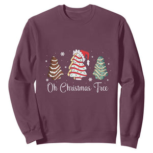 Funny Oh Christmas Tree Cakes Sweatshirt TS10 Maroon Print Your Wear