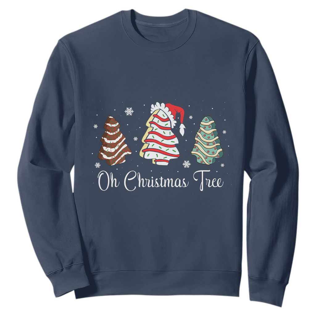 Funny Oh Christmas Tree Cakes Sweatshirt TS10 Navy Print Your Wear