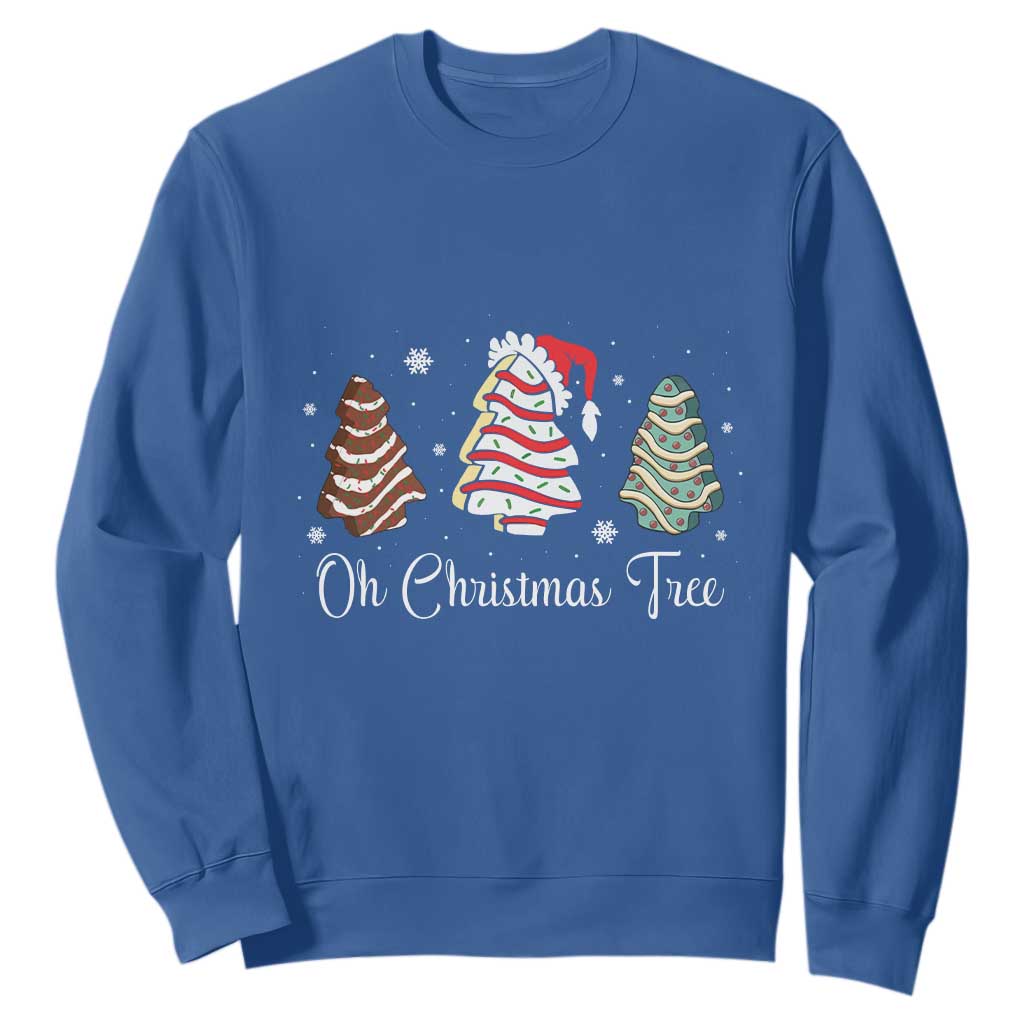 Funny Oh Christmas Tree Cakes Sweatshirt TS10 Royal Blue Print Your Wear
