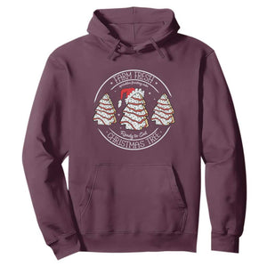 Farm Fresh Christmas Tree Hoodie Tree Cake Holiday Baking Crew TS10 Maroon Print Your Wear