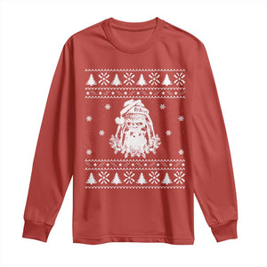 Bigfoot Santa Claus Long Sleeve Shirt Funny Ugly Xmas Sasquatch Lovers TS10 Red Print Your Wear