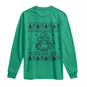 Bigfoot Santa Claus Long Sleeve Shirt Sasquatch Lovers Funny Xmas Ugly TS10 Irish Green Print Your Wear