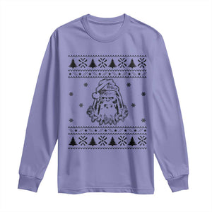 Bigfoot Santa Claus Long Sleeve Shirt Sasquatch Lovers Funny Xmas Ugly TS10 Violet Print Your Wear