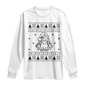 Bigfoot Santa Claus Long Sleeve Shirt Sasquatch Lovers Funny Xmas Ugly TS10 White Print Your Wear