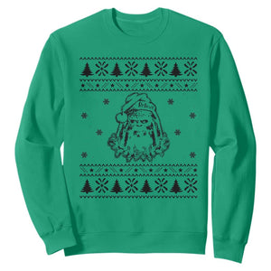 Bigfoot Santa Claus Sweatshirt Sasquatch Lovers Funny Xmas Ugly TS10 Irish Green Print Your Wear